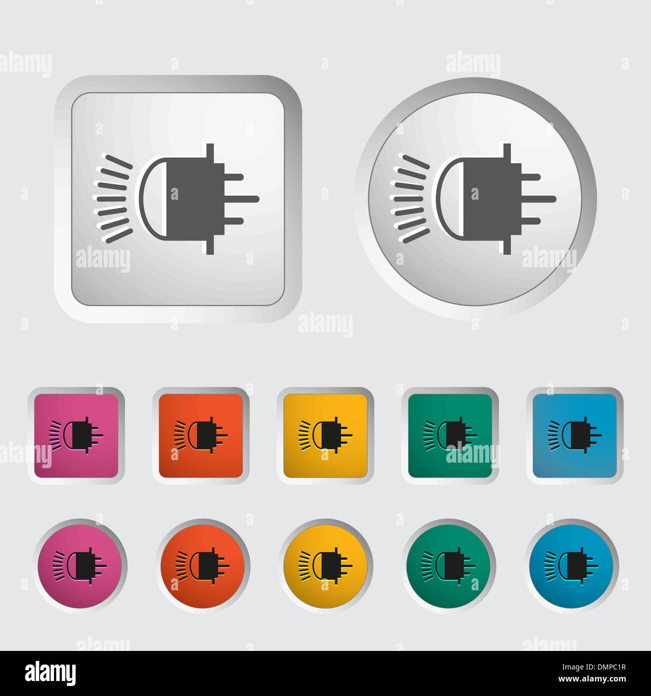 L'icône de la lampe au xénon voiture Illustration de Vecteur