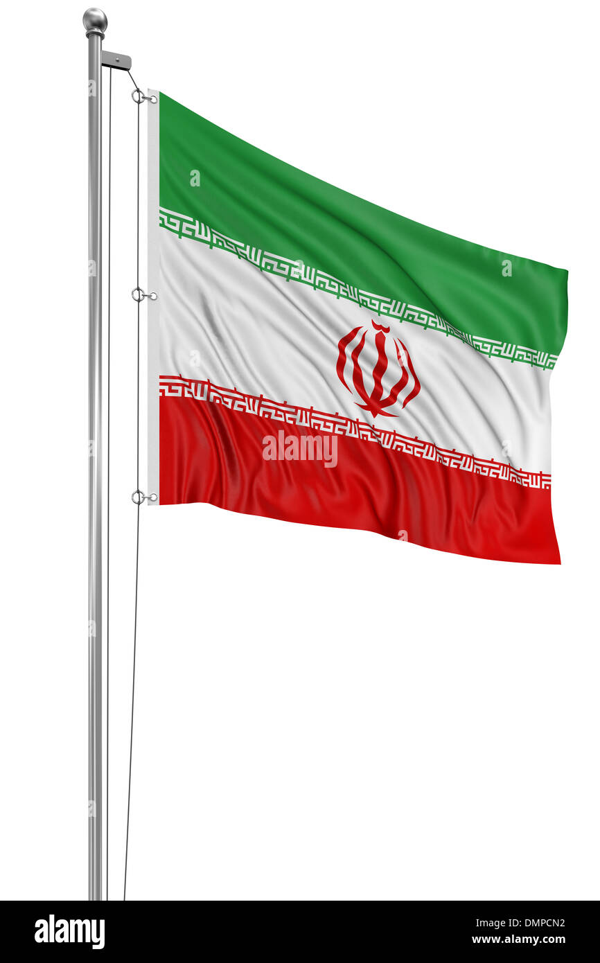 Drapeau iranien 3D Banque D'Images