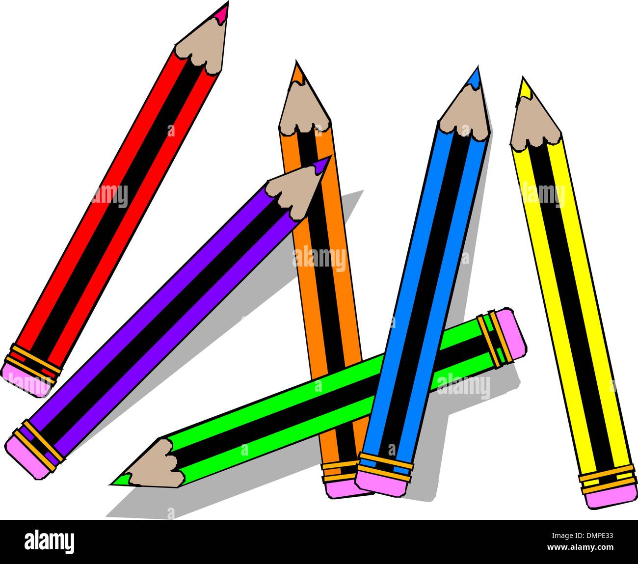 Crayons Illustration de Vecteur