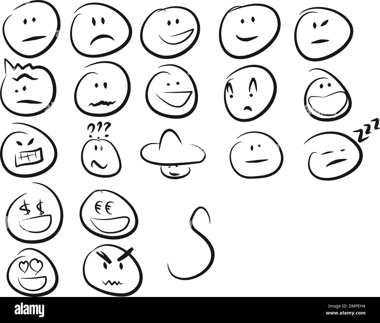 Smiley série Illustration de Vecteur
