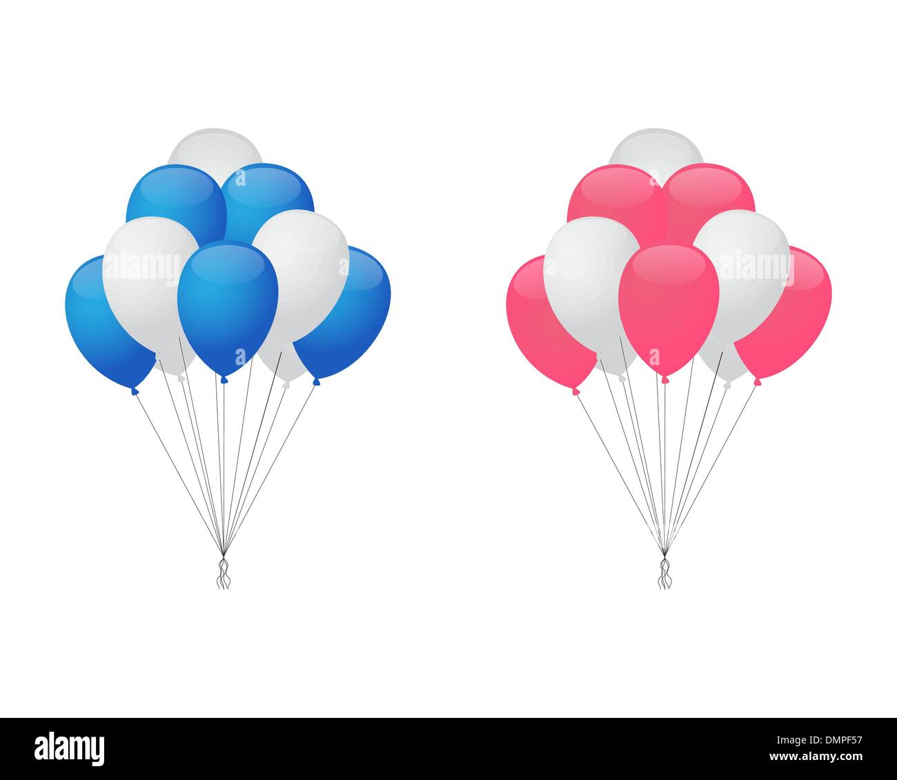 Ballons pour garçon et fille Illustration de Vecteur