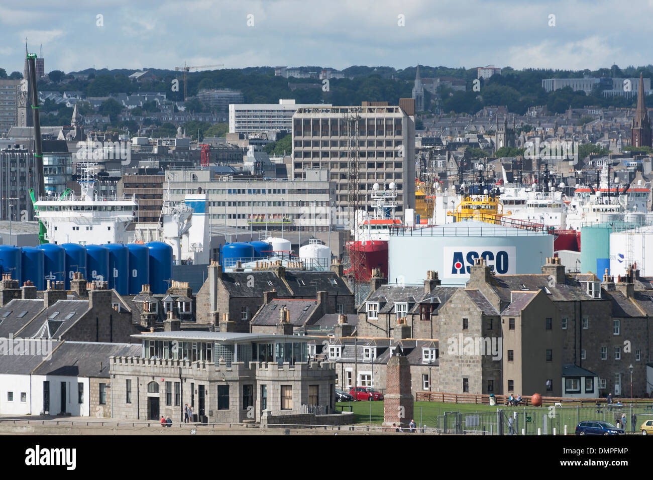 Footdee fitee mer du Nord Industrie pétrolière Aberdeen Banque D'Images