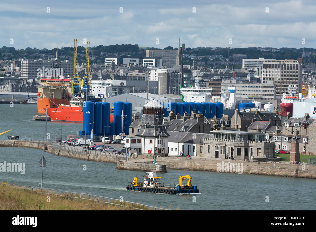 Aberdeen le pétrole de la mer du Nord d'approvisionnement à l'étranger de l'industrie Banque D'Images