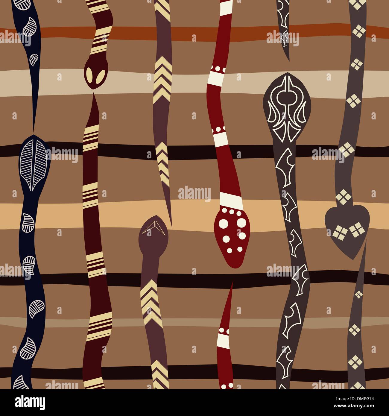 Seamless texture avec des serpents Illustration de Vecteur