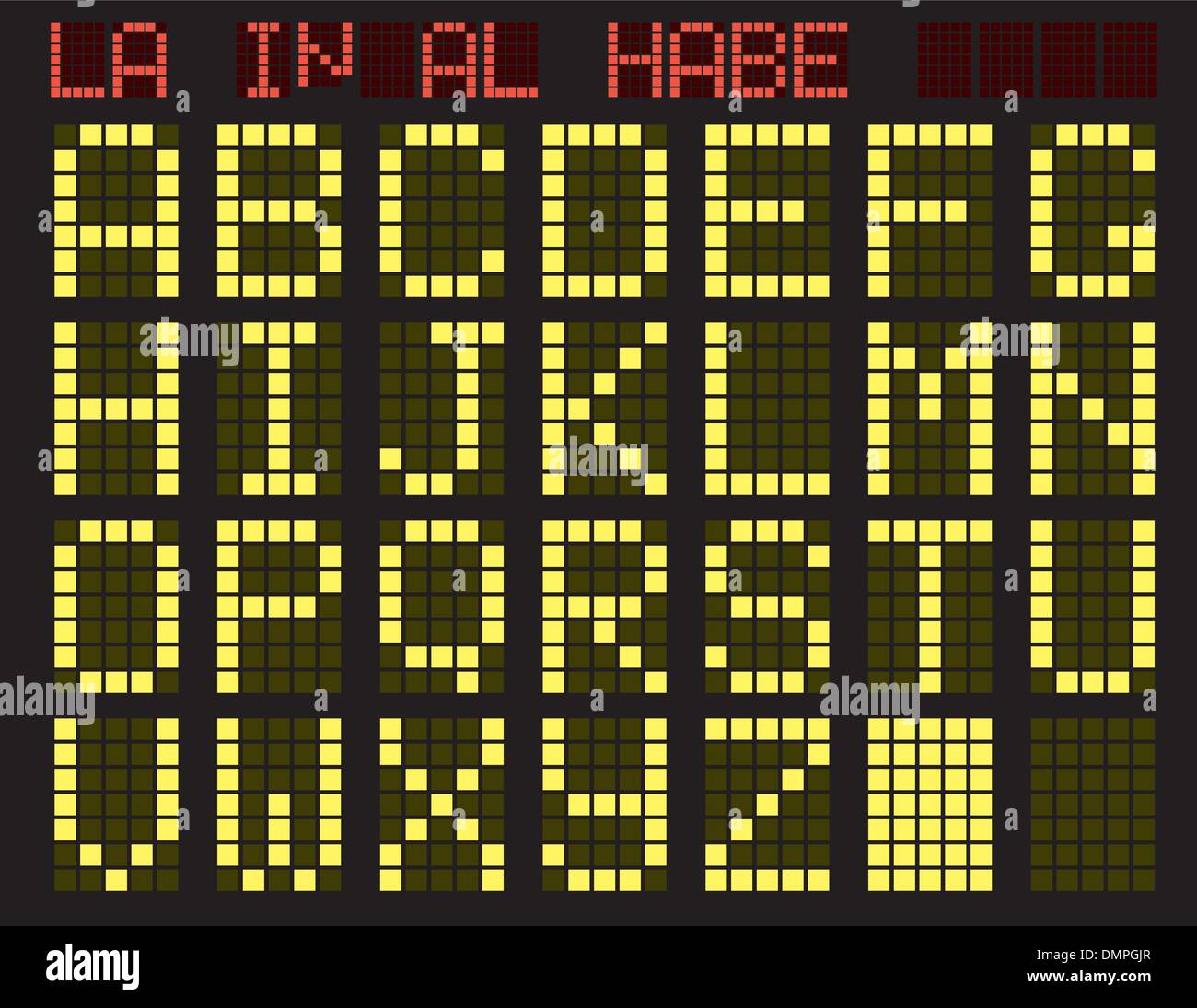 Alphabet latin. Indicateur. Illustration de Vecteur