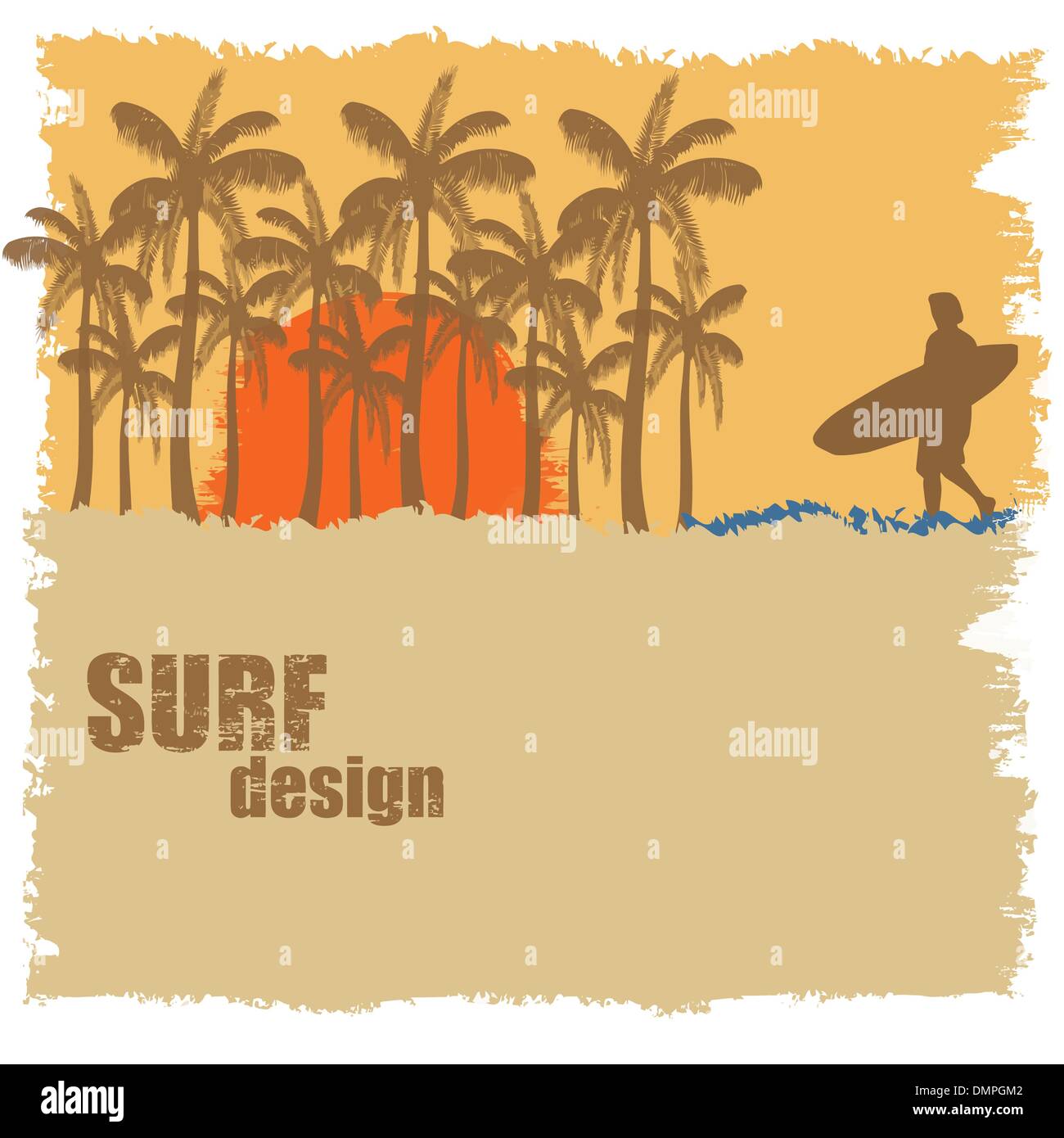 La conception d'affiches Surf Illustration de Vecteur