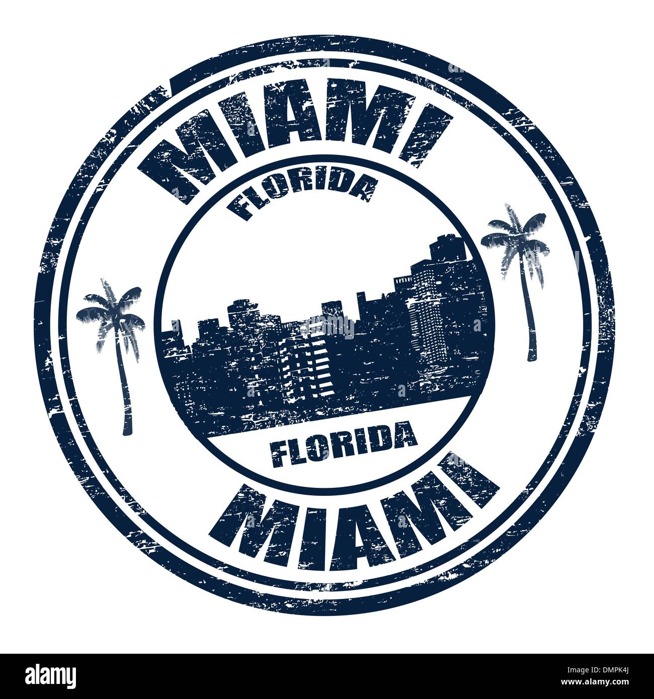 Timbre de Miami Illustration de Vecteur