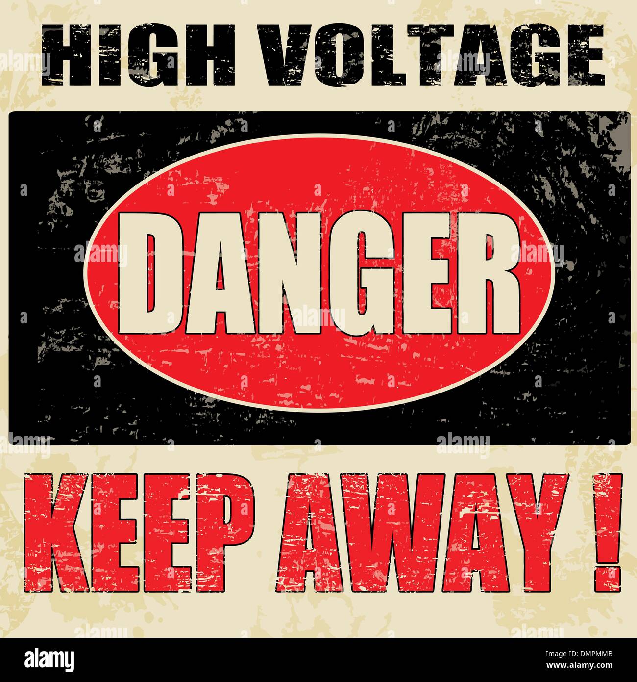 Danger Haute Tension Illustration de Vecteur