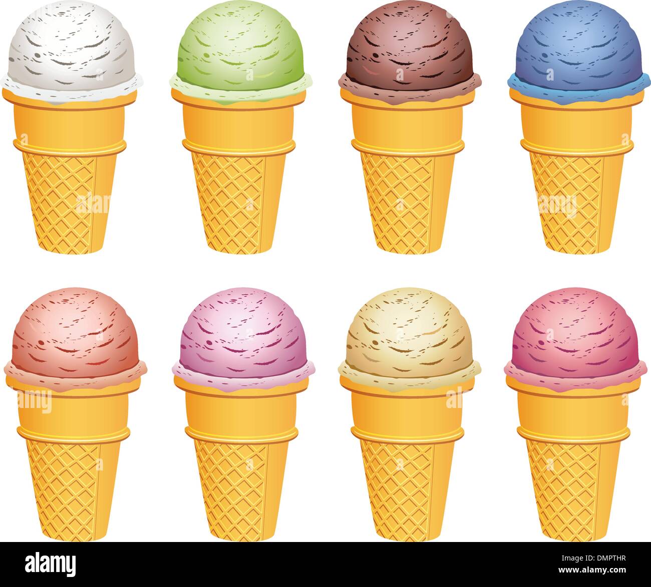 Cônes de icecream vecteur Illustration de Vecteur