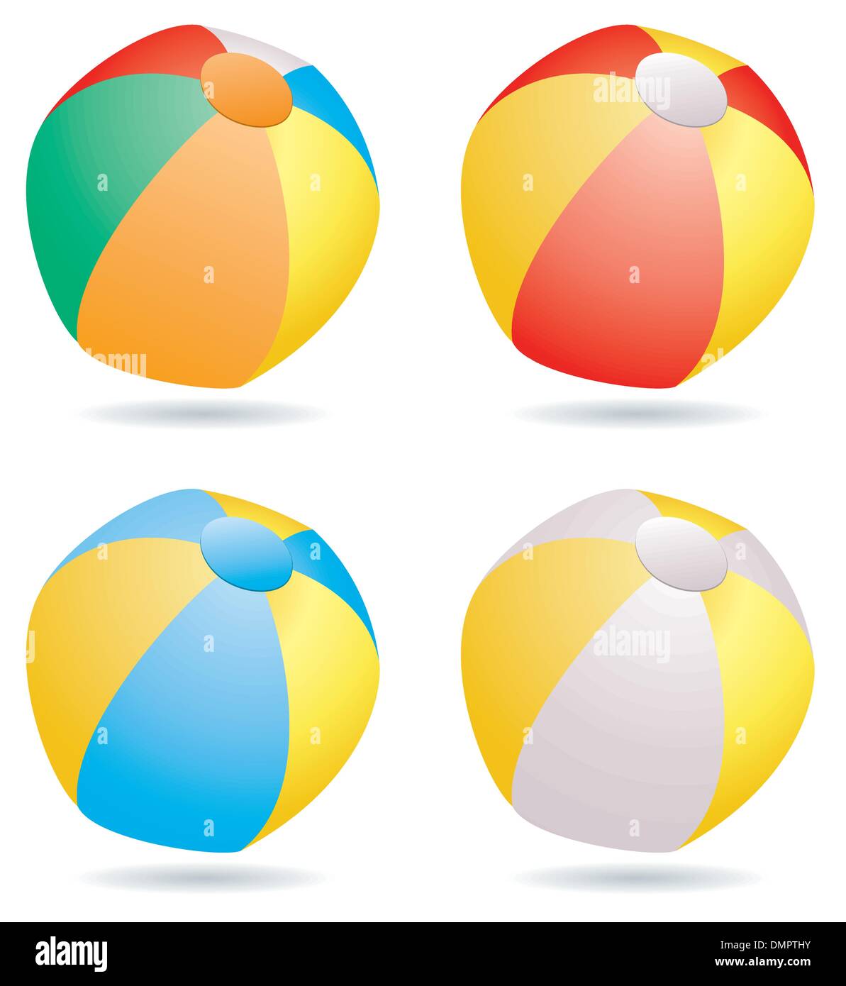 Ballons de plage de vecteur Illustration de Vecteur