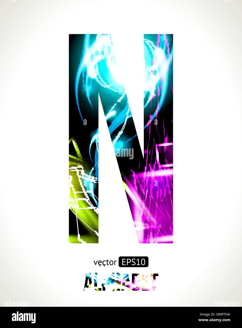 Lettre N Illustration de Vecteur