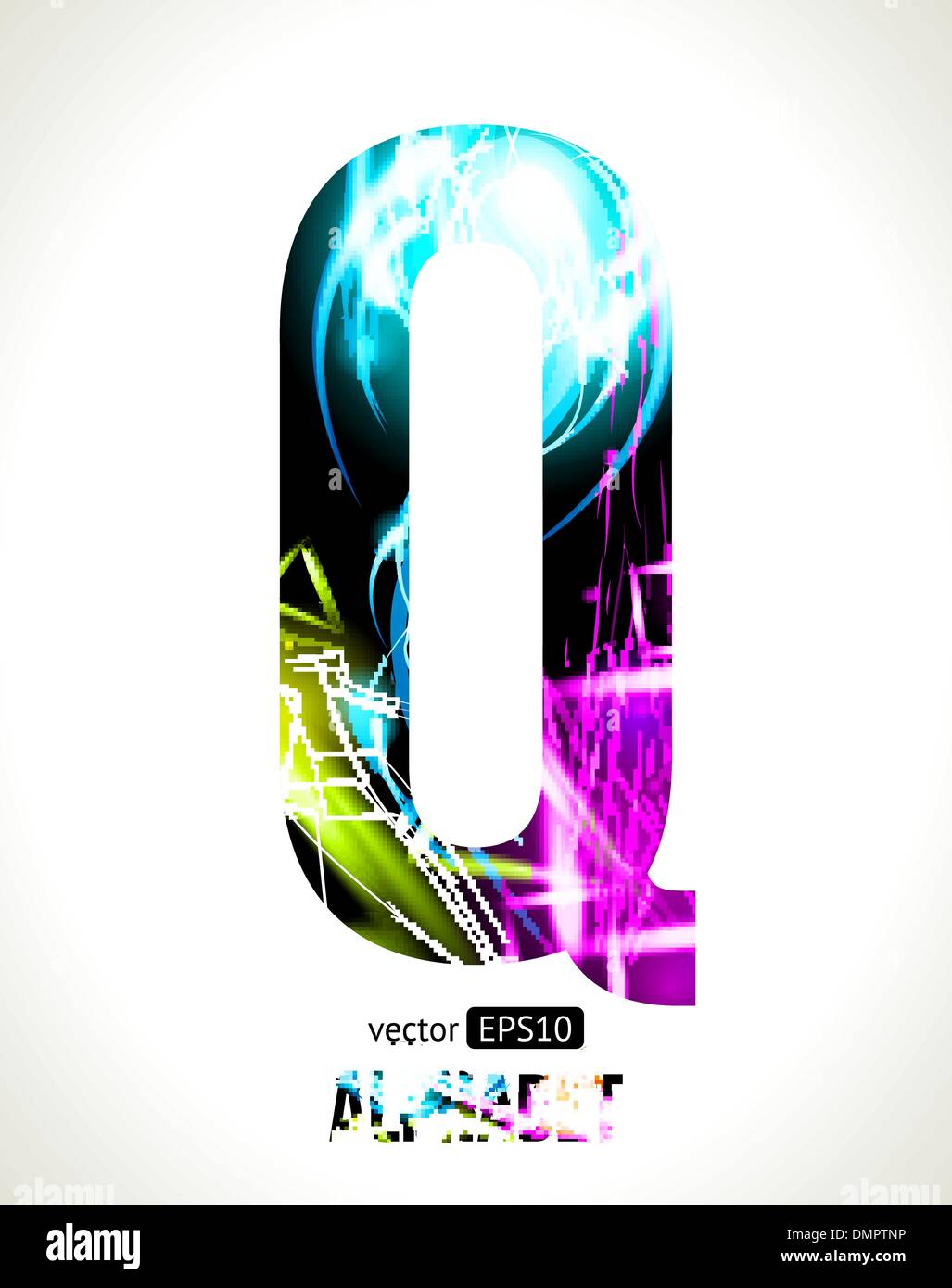 Lettre Q Illustration de Vecteur