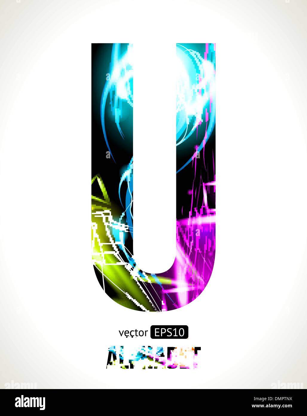 Lettre U Illustration de Vecteur