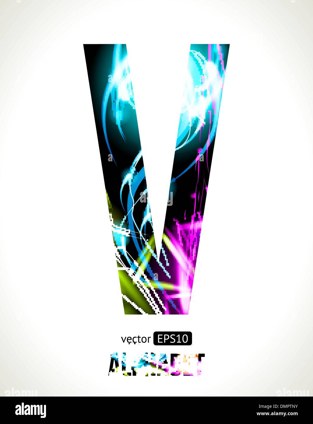 Lettre V Illustration de Vecteur