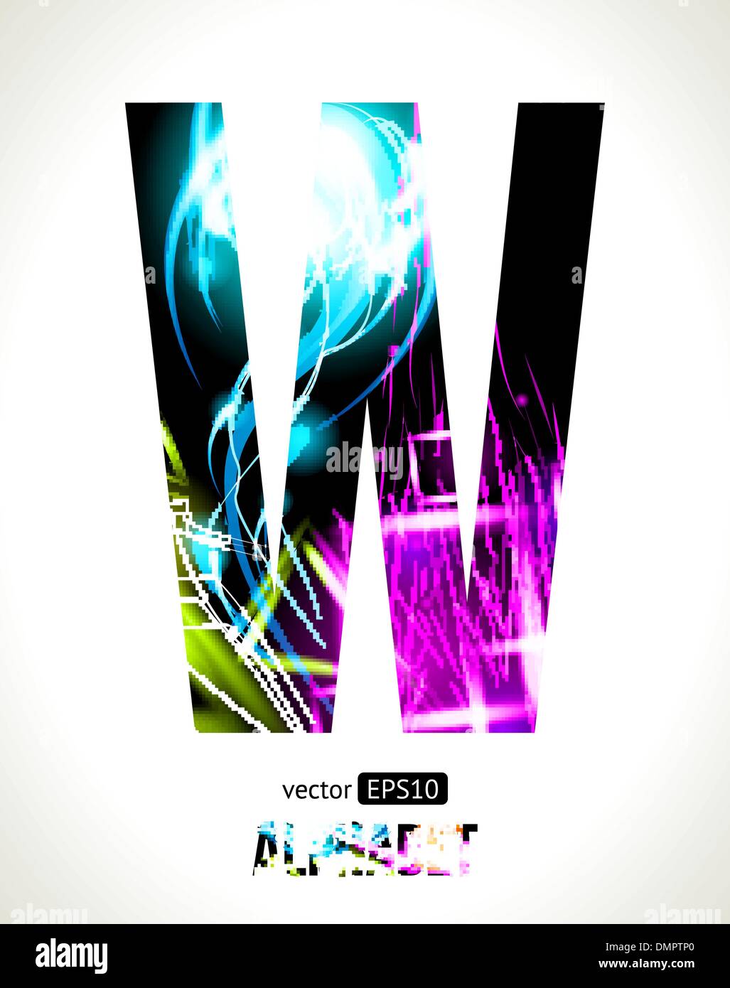 Lettre W Illustration de Vecteur