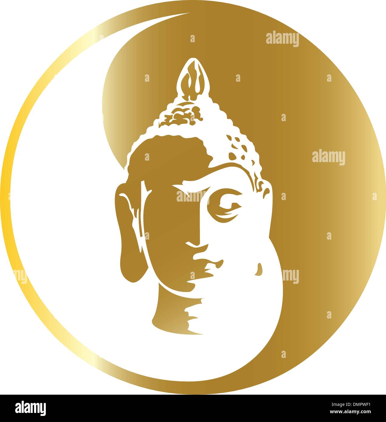 Le vecteur bouddha d'or Illustration de Vecteur