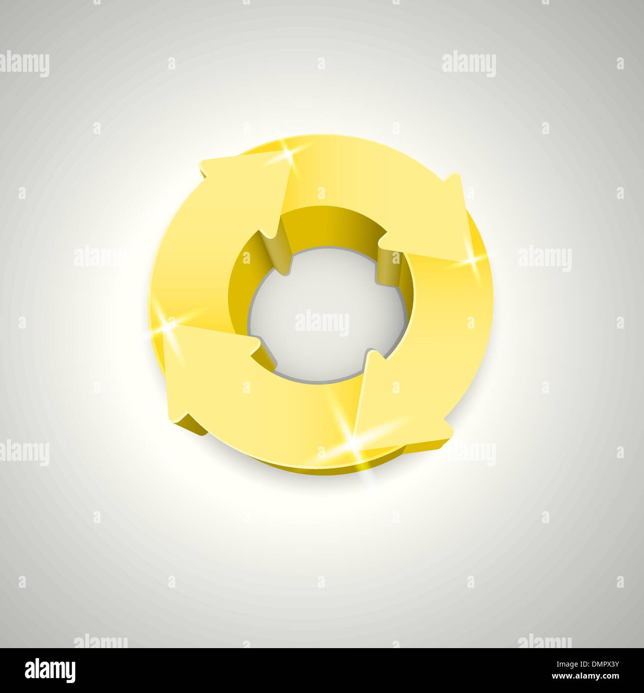 Diagramme du cycle jaune Illustration de Vecteur