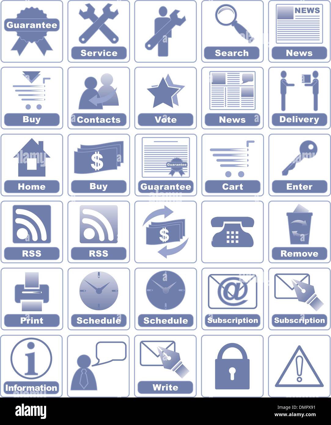 Des icônes pour Internet et site Web. Illustration de Vecteur