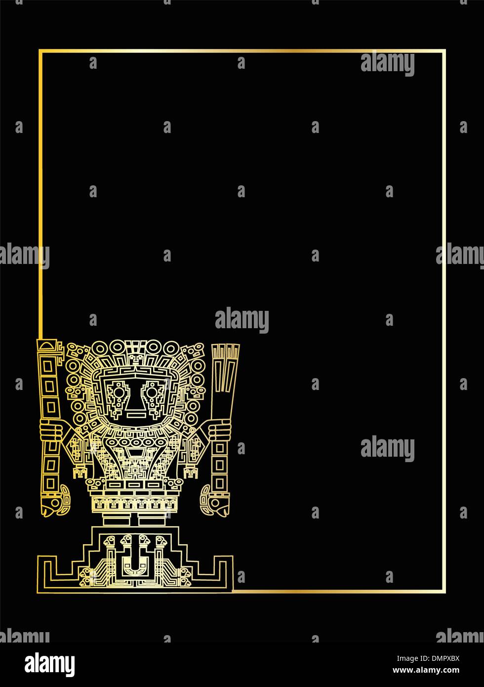 Le vecteur de l'or inca et maya symboles tribaux Illustration de Vecteur