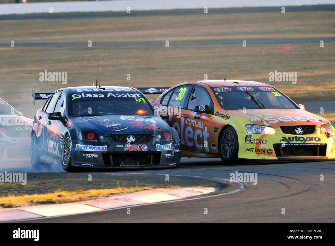 Jacques Villeneuve et Taz Douglas V8 Supercars 2012 tenue à Queensland Australie Queensland Raceway - 07.08.12 Banque D'Images