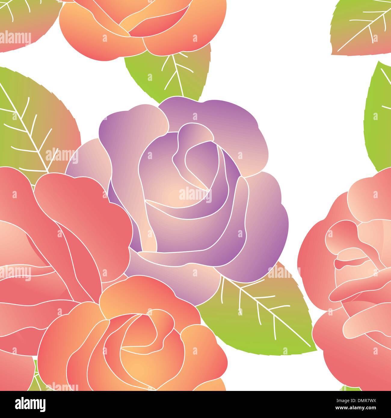 Résumé motif transparent rose rose Illustration de Vecteur