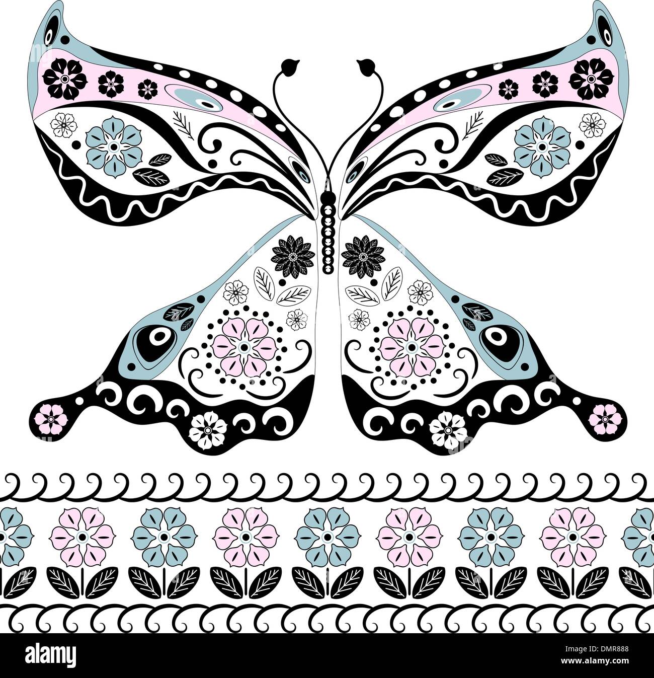 Vintage butterfly Illustration de Vecteur