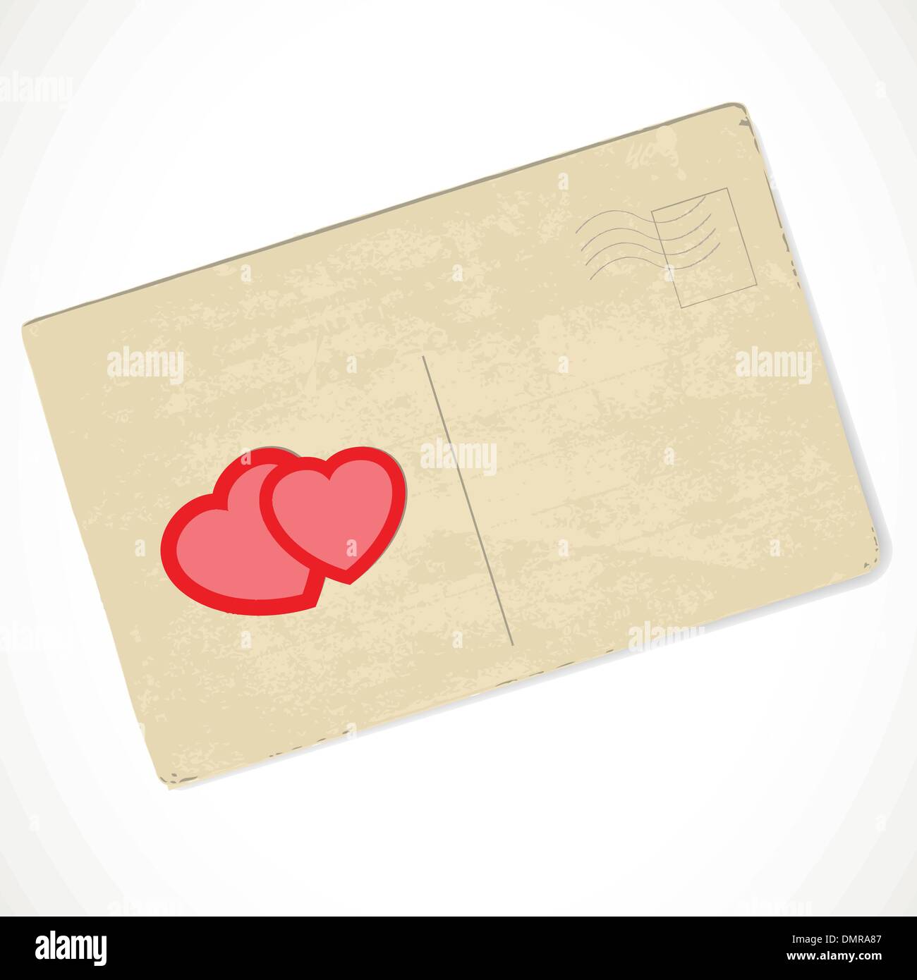 Cute vector background avec deux coeurs Illustration de Vecteur