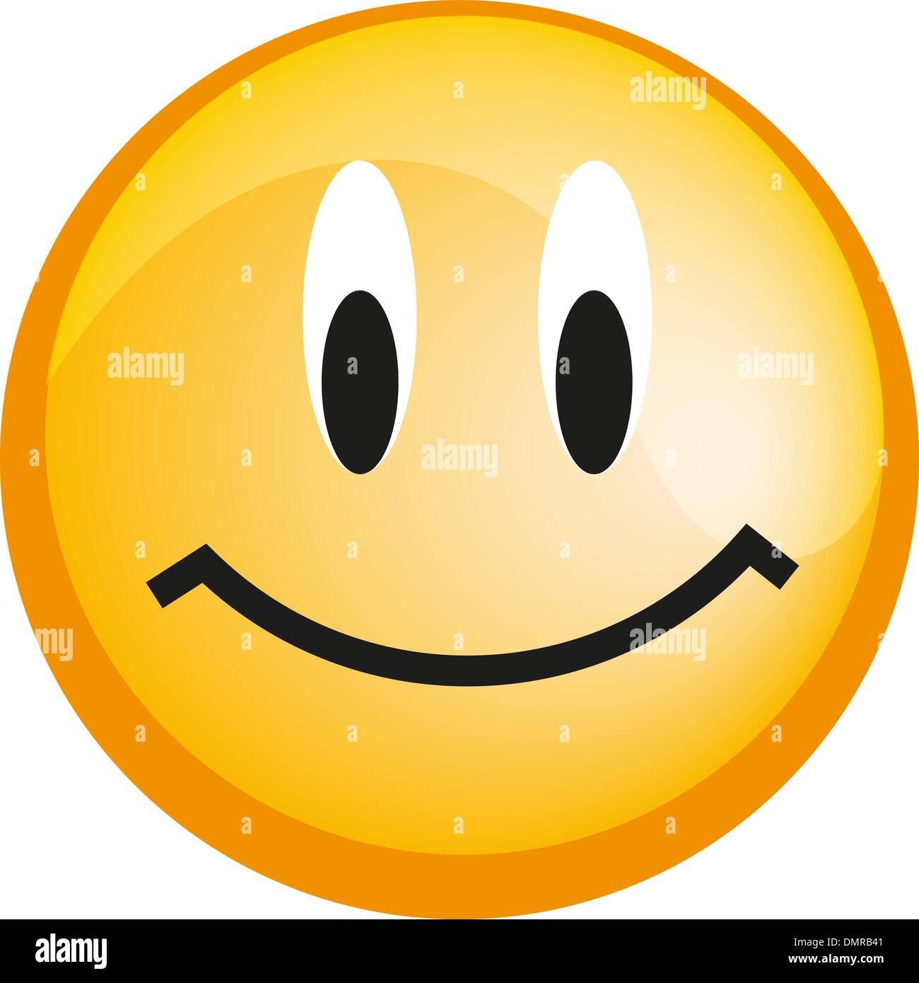 Avec emoticon, smiley icône web jaune Illustration de Vecteur