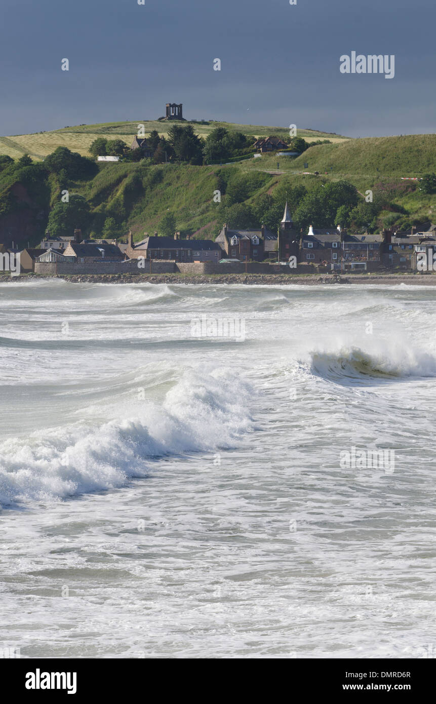 Stonehaven tempête vagues vagues de surf Banque D'Images
