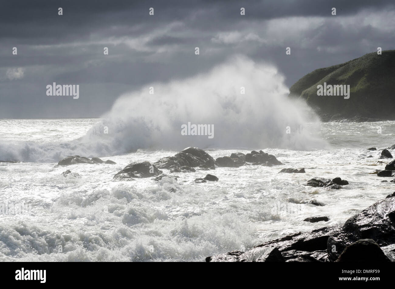 Stonehaven tempête vagues vagues de surf Banque D'Images