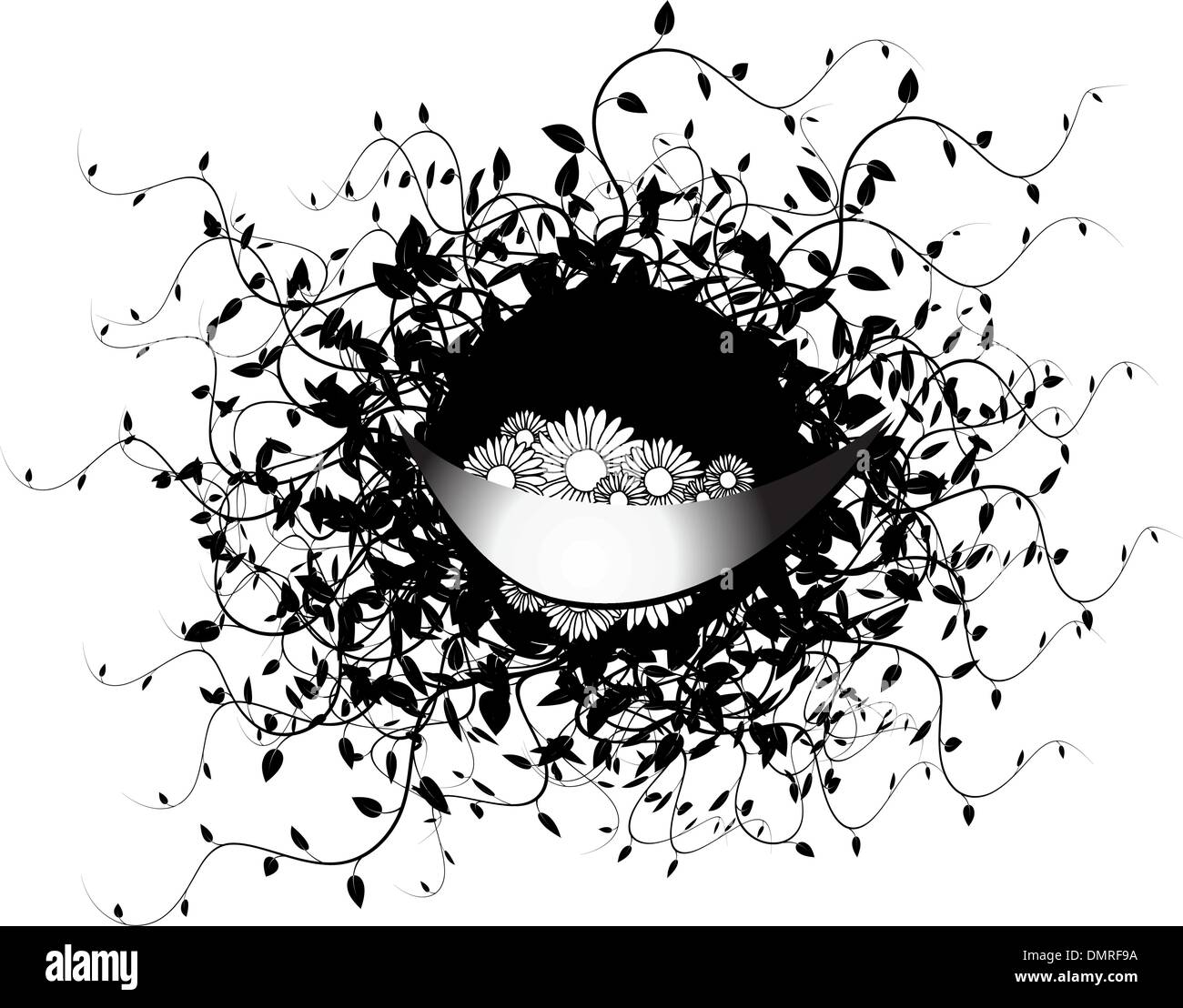 Les fleurs du printemps avec leafs Illustration de Vecteur