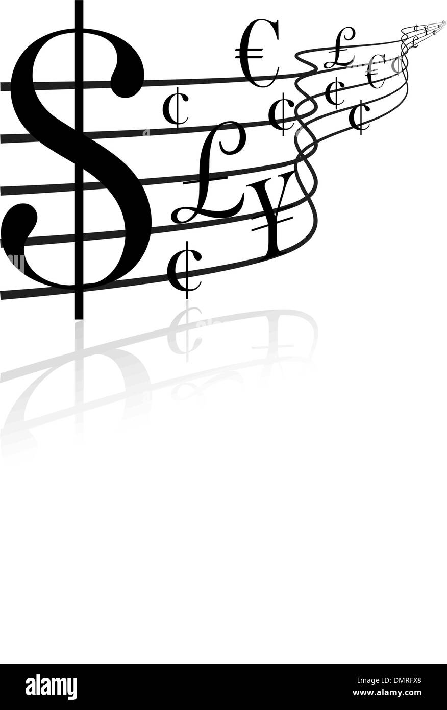 Concept financier - de l'argent music Illustration de Vecteur