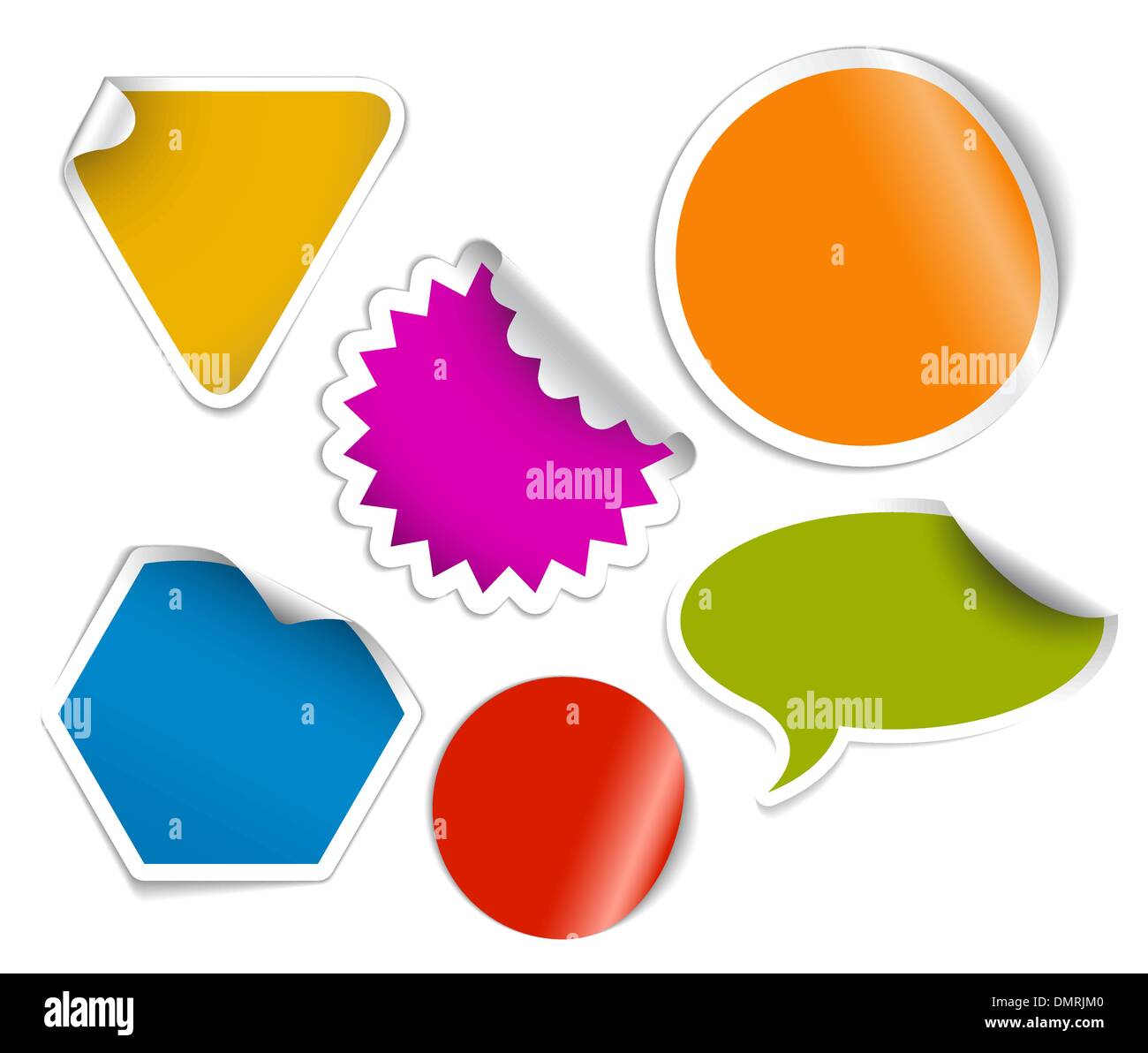 Jeu d'étiquettes badges et autocollants Illustration de Vecteur