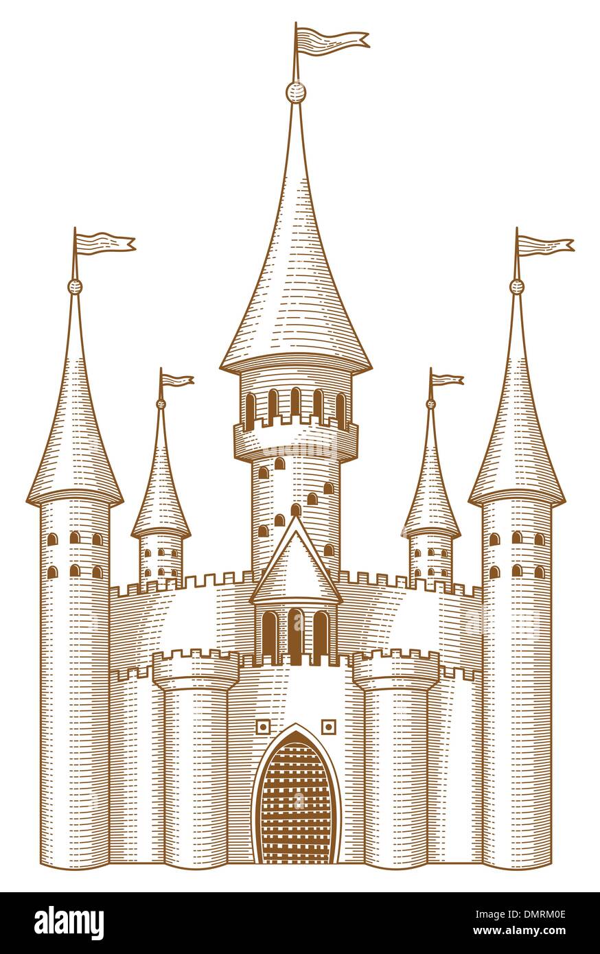 Château de conte de fées Illustration de Vecteur