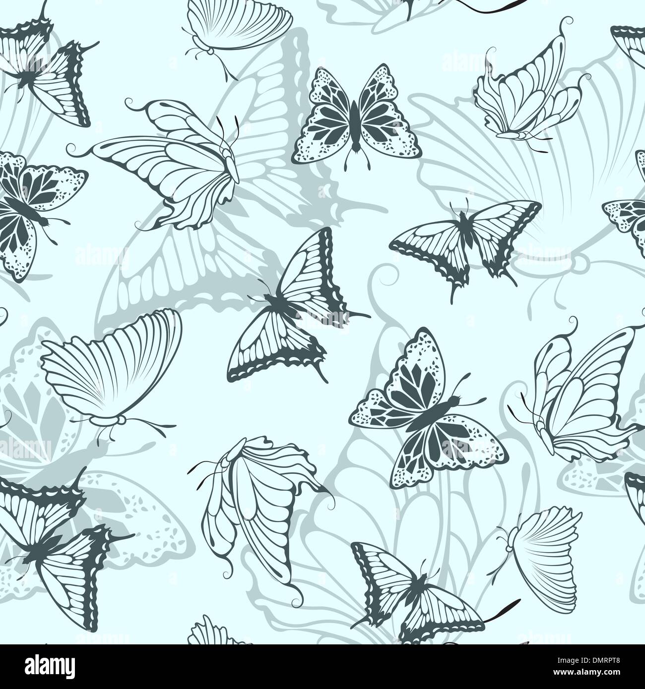 Motif papillon transparente Illustration de Vecteur