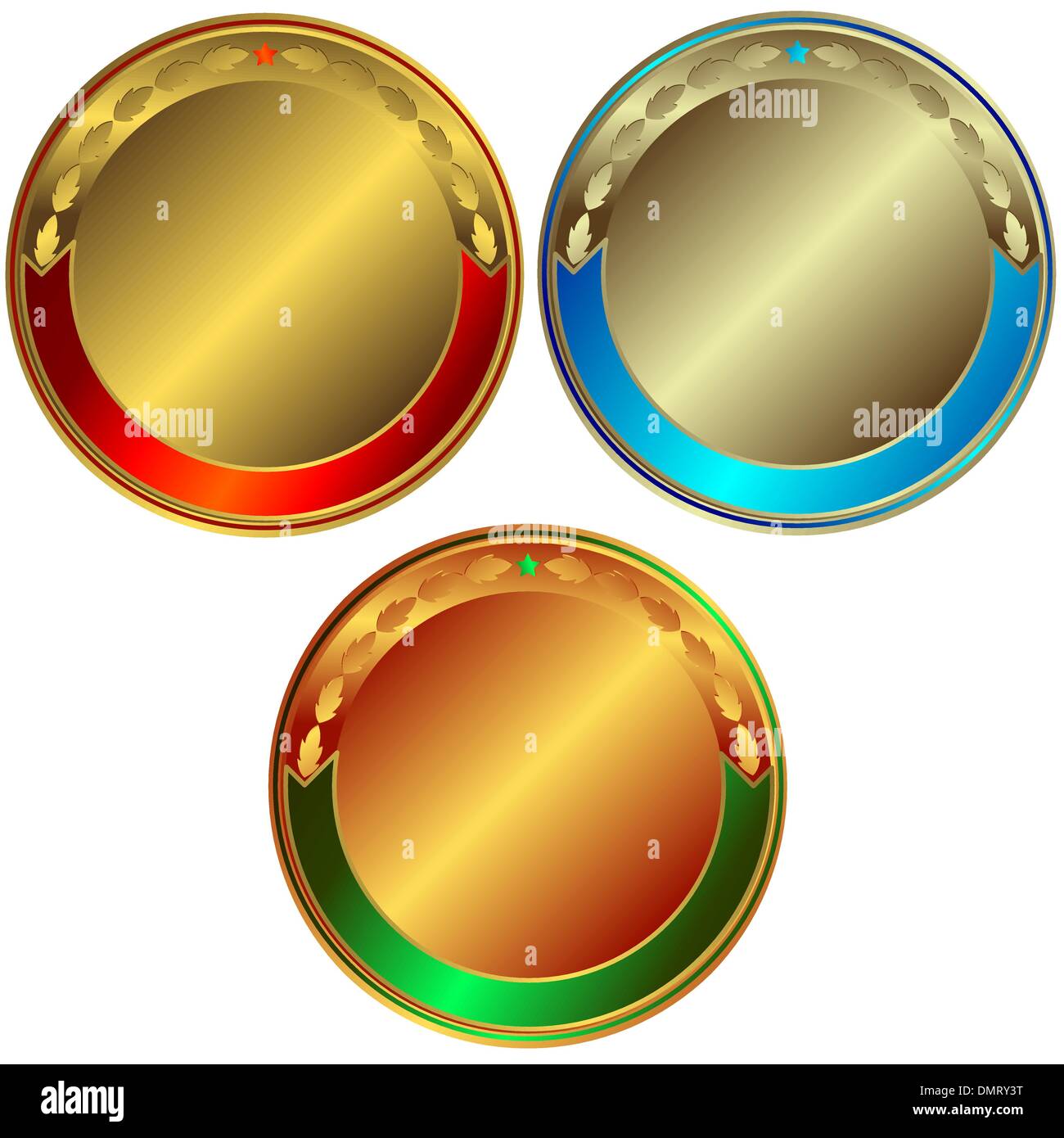 Collection d'or, d'argent et de bronze Illustration de Vecteur