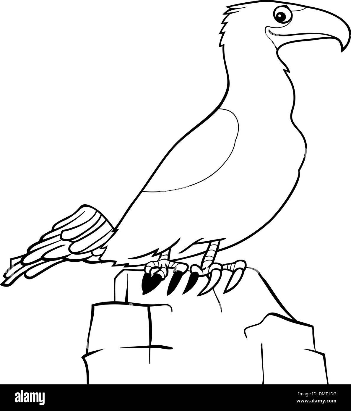 Livre de coloriage pour eagle cartoon Illustration de Vecteur