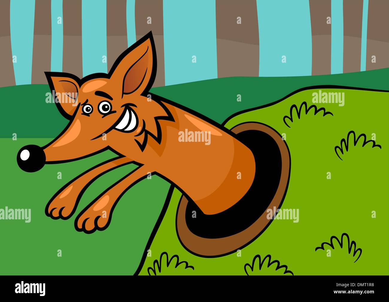 Fox terrier en cartoon illustration Illustration de Vecteur