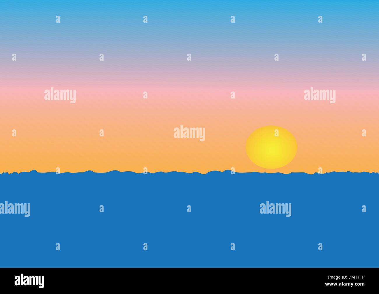 coucher du soleil Illustration de Vecteur