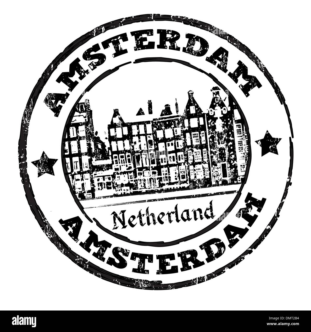 Timbre de Amsterdam Illustration de Vecteur