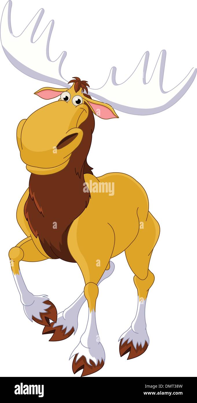 Belle forêt moose Illustration de Vecteur Belle forêt moose Illustration de Vecteur
