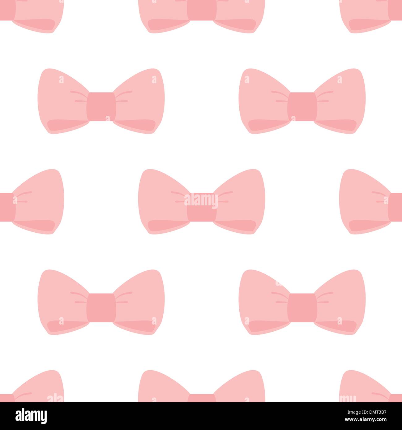 Transparente avec motif vecteur cute pink bows sur fond blanc. Illustration de Vecteur