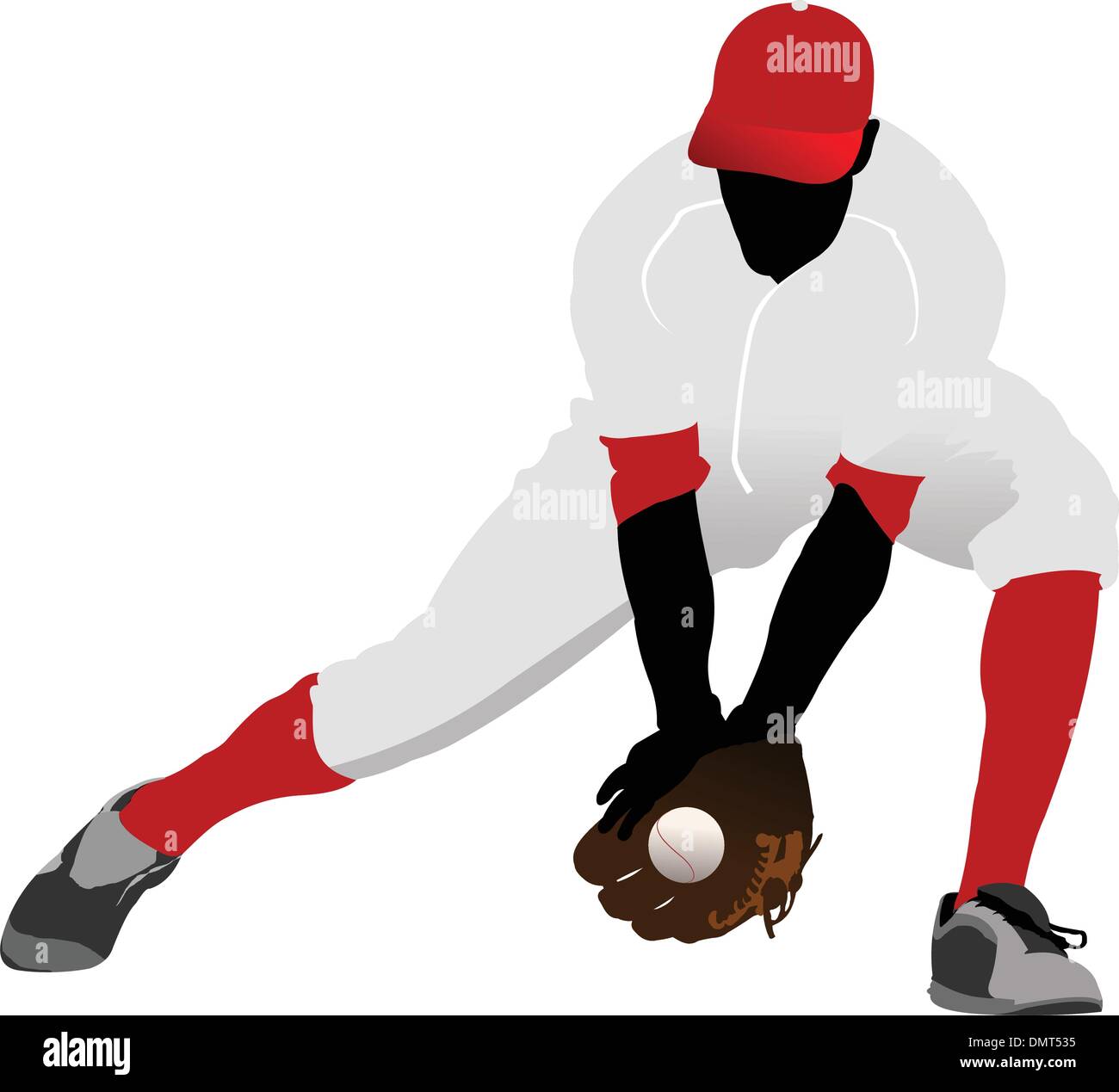 Joueur de baseball. Vector illustration Illustration de Vecteur