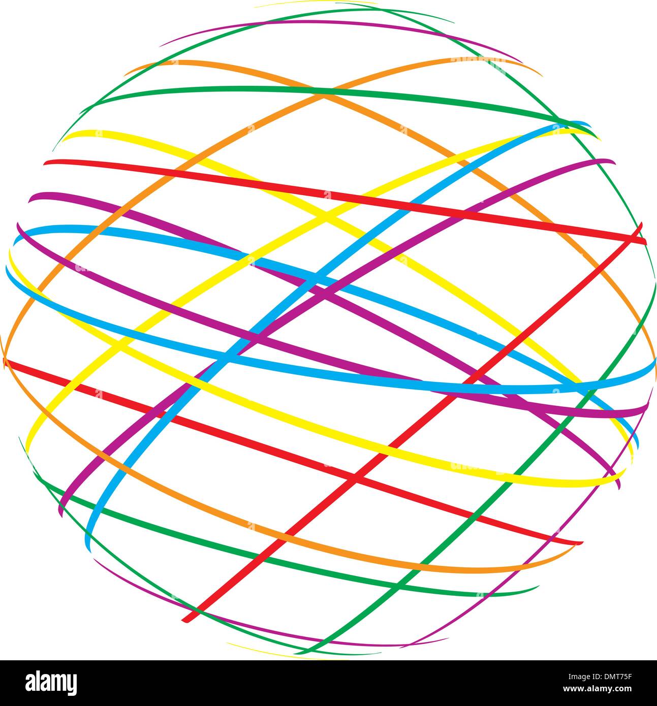 Sphère de la couleur des lignes abstraites Illustration de Vecteur