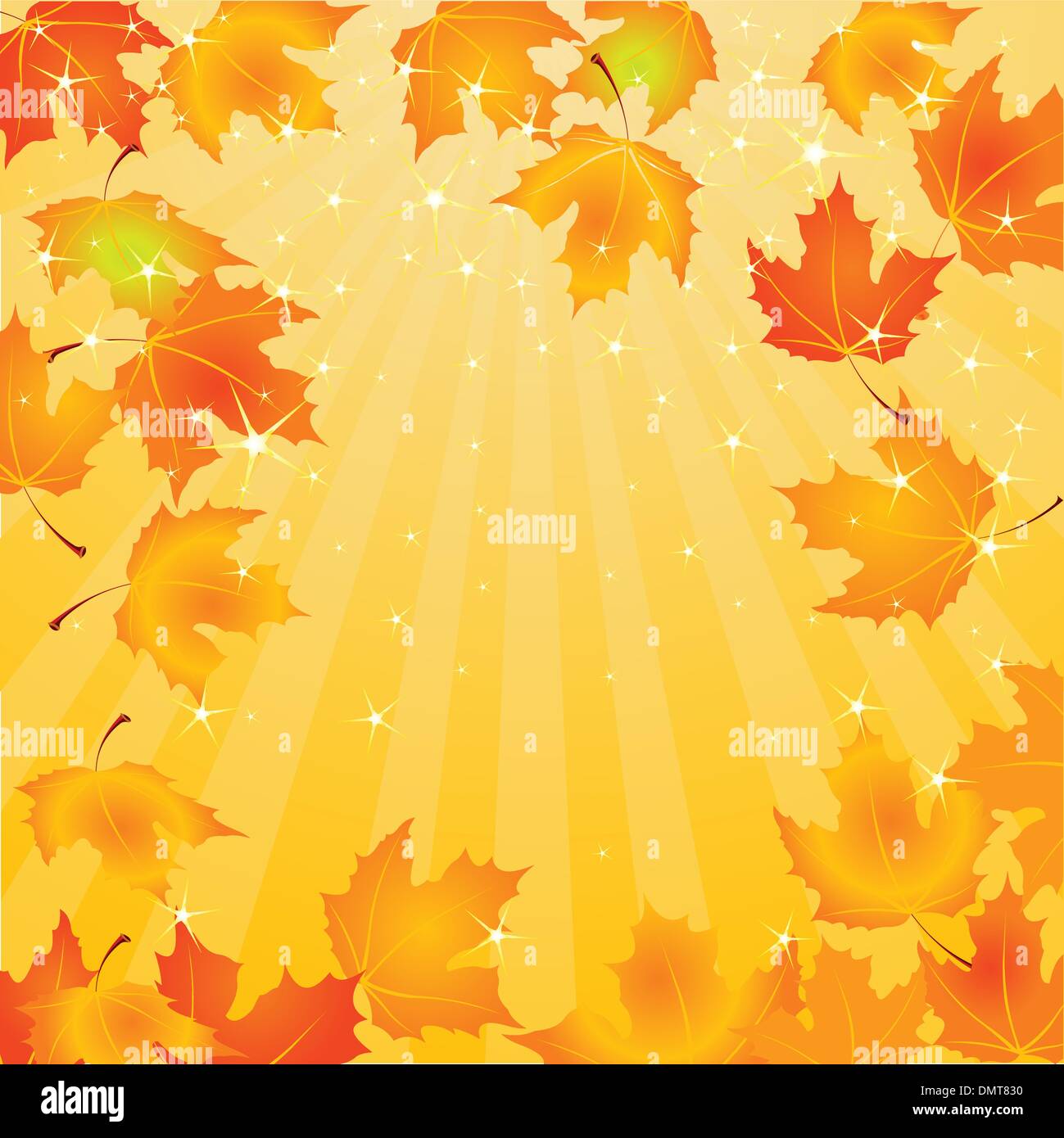 La chute des feuilles automne background Illustration de Vecteur