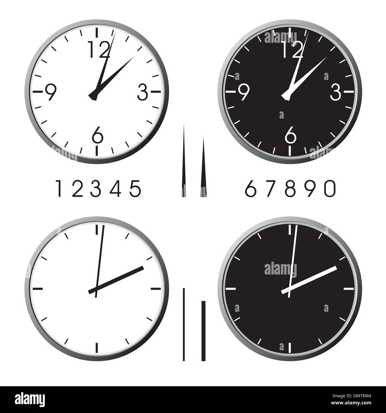 Horloge de bureau Illustration de Vecteur