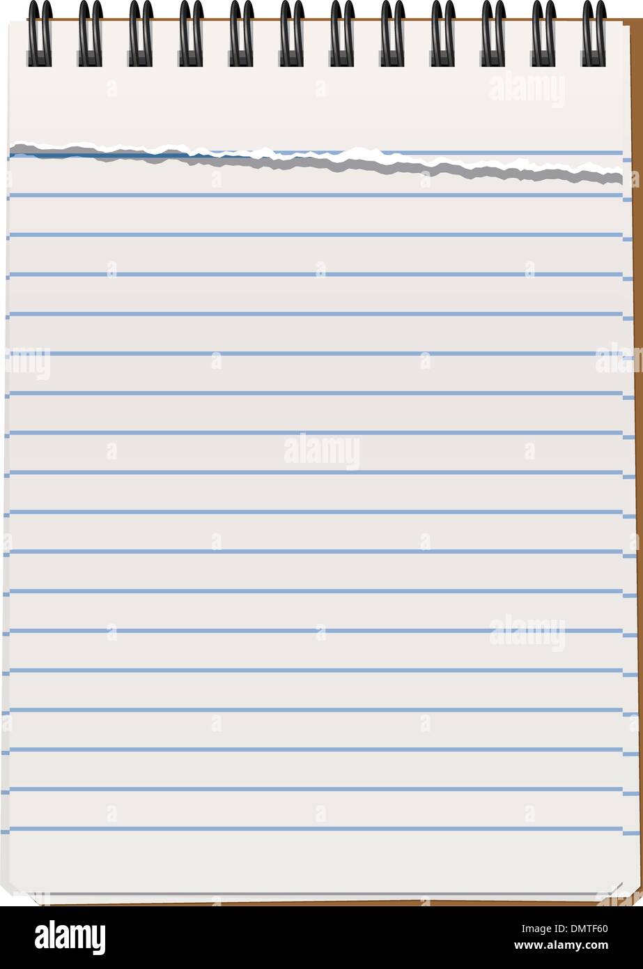 Le bloc-notes de scénario avec feuille déchirée Illustration de Vecteur
