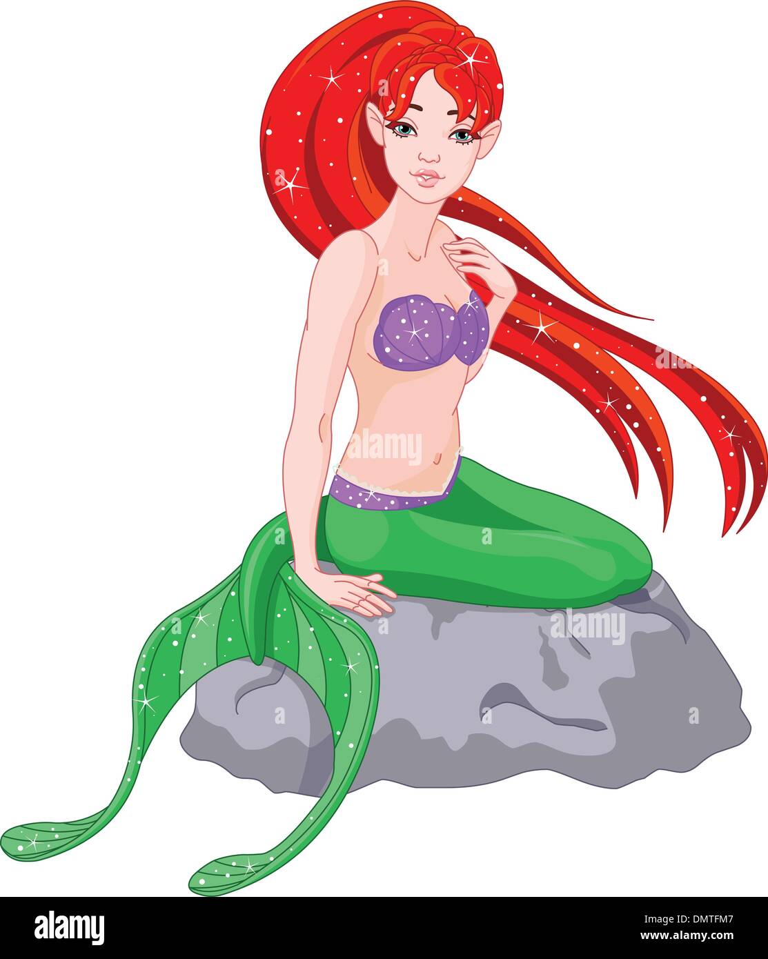 Belle Sirene Image Vectorielle Stock Alamy