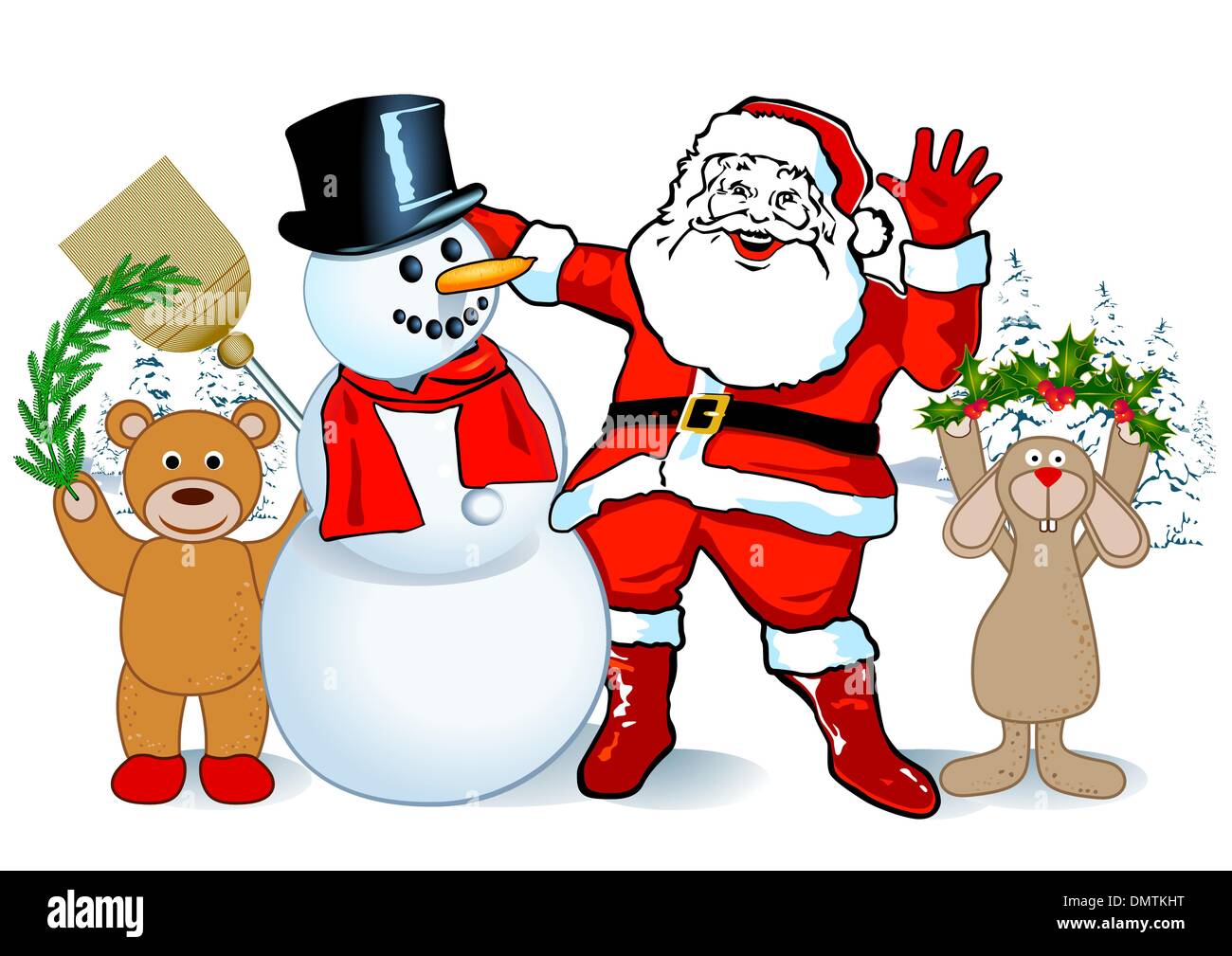 Pere noel dessin Banque d'images vectorielles - Alamy