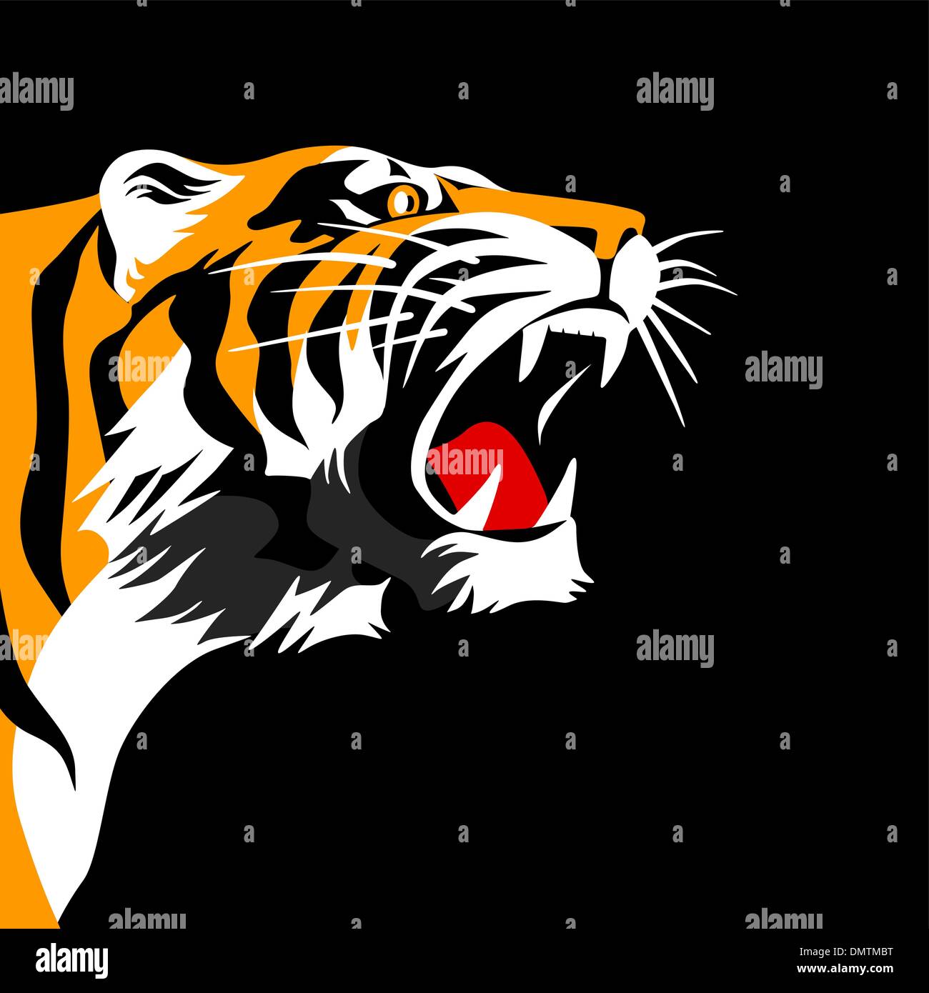 Tête de tigre Illustration de Vecteur